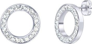 Produktbild Silvego Gentle steel round earrings with zircons KMM62639