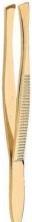 Actual product image Donegal Tweezers Cosmetshot Diagonal Gold 1092