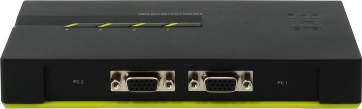 Productafbeelding LevelOne KVM-0422: 4-poorts kabel KVM schakelaar