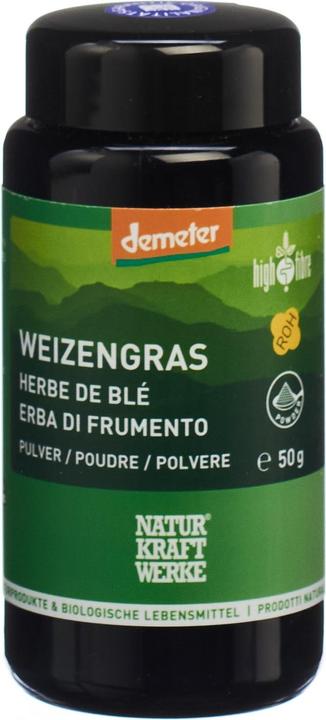 Image du produit NaturKraftWerke Poudre d'herbe de blé Demeter (1 pièce(s), Poudre, 50 g)