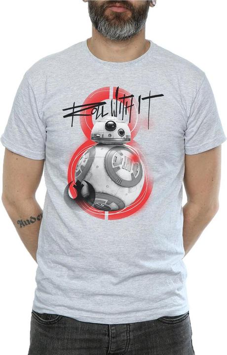 Image du produit Star Wars - T-shirt THE LAST JEDI BB-8 ROLL WITH IT - Homme (XXL)