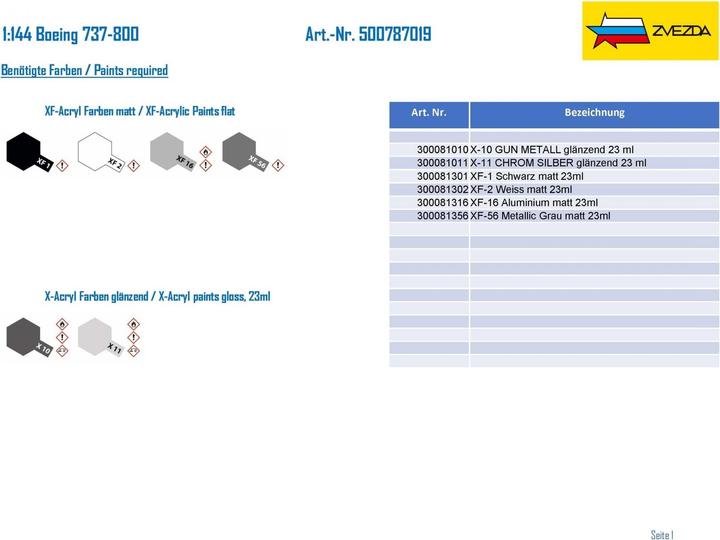 Actual product image Carson 1:144 Boeing 737-800