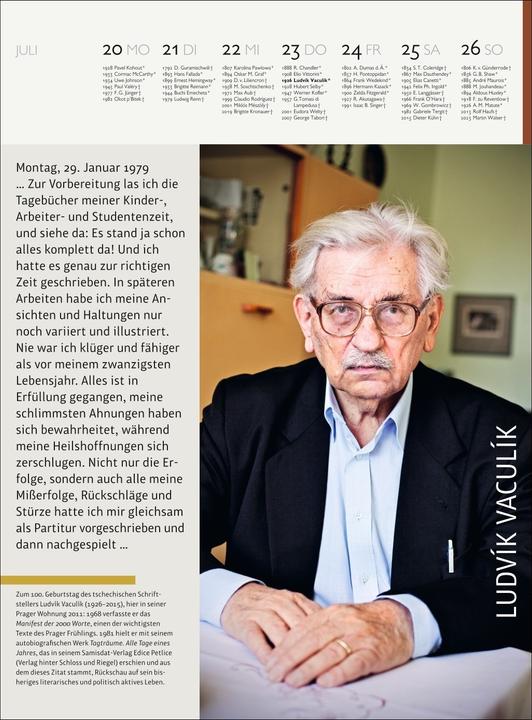 Immagine prodotto Der Literatur Kalender Wochenkalender 2026 (Tedesco)