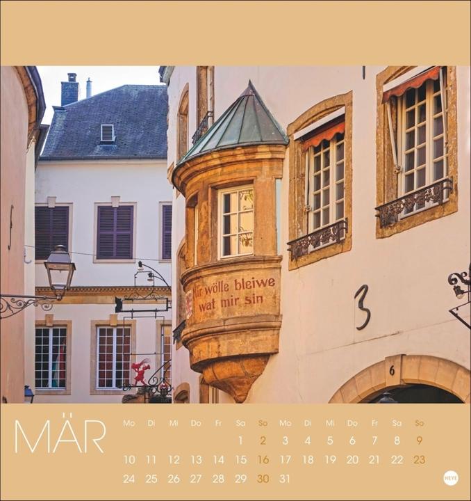 Actual product image Heye Luxembourg postcard calendar 2025 (16 x 17 cm, Hardcover)