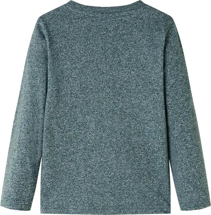 Image du produit VidaXL T-shirt manches longues enfant vert foncé mélangé 116,Matière : 50 (116)