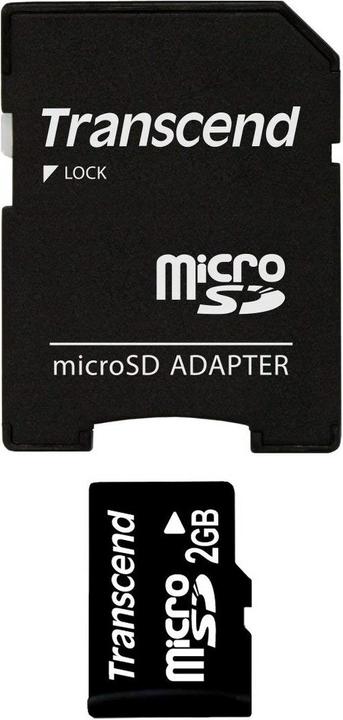 Produktbild Transcend Card mit SD-Adapter (2 GB, microSD)
