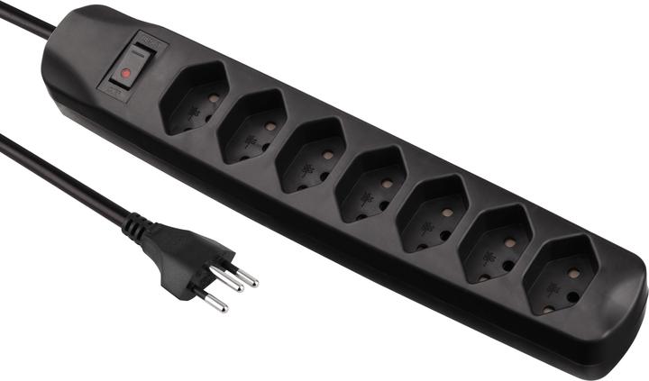 Produktbild Furber power Steckerleiste 7xT13, schwarz (7 x, Typ 13, 1.50 m)