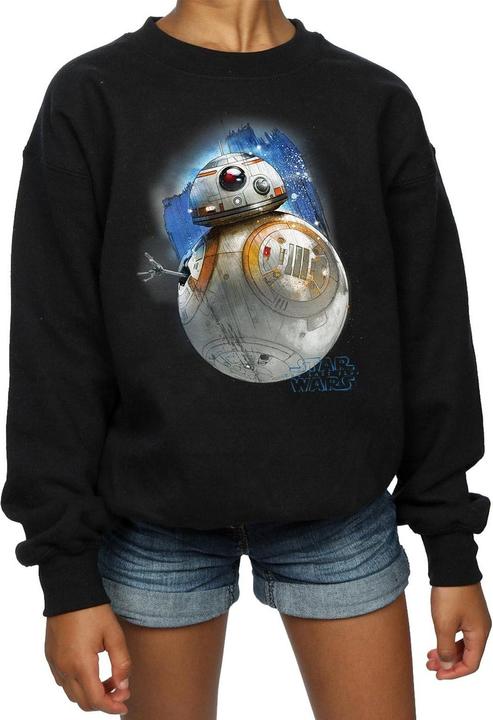 Actual product image Star Wars Girls The Last Jedi BB-8 Brushed Sweatshirt (140, 146)