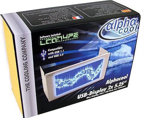 Produktbild Alphacool LCD-Display 240x128 Pixel Blau neg. silber