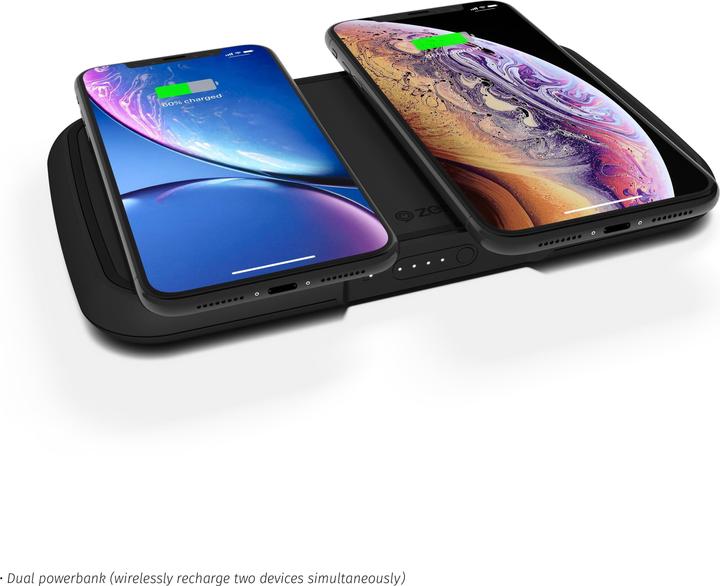 Image du produit Zens Banque de puissance double sans fil (9000 mAh, 5 W)