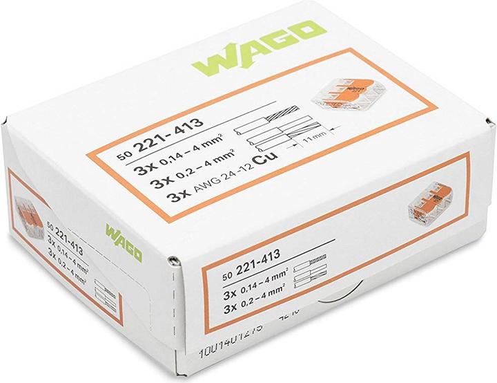 Image du produit Wago Pince de connexion COMPACT 3 fois 50 pièces