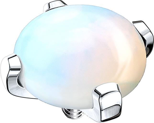 Immagine prodotto Star Piercing Cupola dell'ancora dermica con pietra opalite (senza ottone, Acciaio chirurgico 316L, Mnerale)