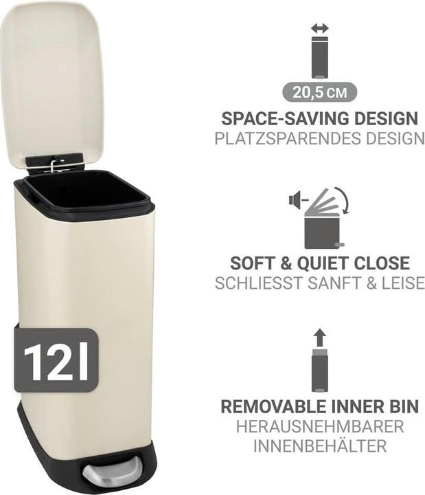 Actual product image Wenko Treteimer Design Easy-Close (12 l)