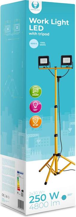Produktbild Forever Light Arbeitsscheinwerfer LED 2x30W 6000K mit Stativ