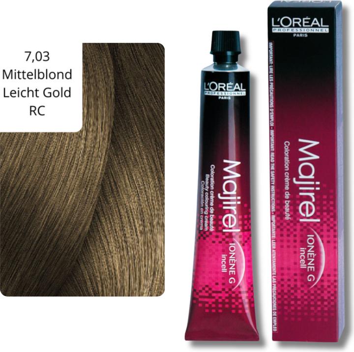 Actual product image L'Oréal Professionnel Majirel (7.03 medium blonde light gold)