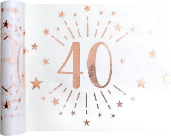 Produktbild Santex Tischläufer 40 Jahre Rose Gold und Weiss