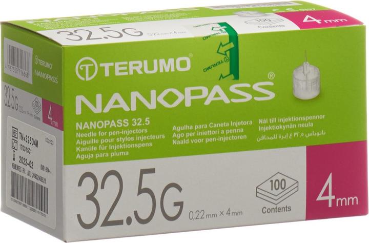 Produktbild Terumo Pen Nadel NANOPASS 32.5G 0.22x4mm )100 Stk)