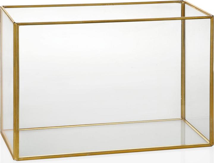 Actual product image Andrea Large terrarium made of glass & gold brass