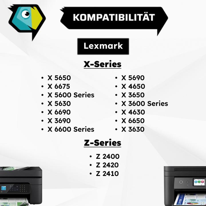 Actual product image Inkadoo Print Cartridges compatible with Lexmark 18C2170E / 36XL Print Head Cartridge, black Black (FC)