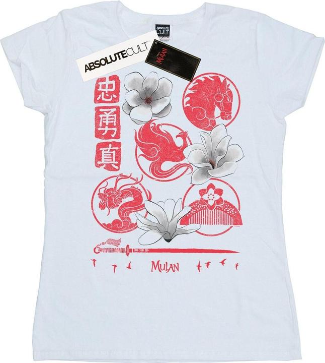 Actual product image Disney Womens/Ladies Mulan Movie Icons Cotton T-Shirt (L)