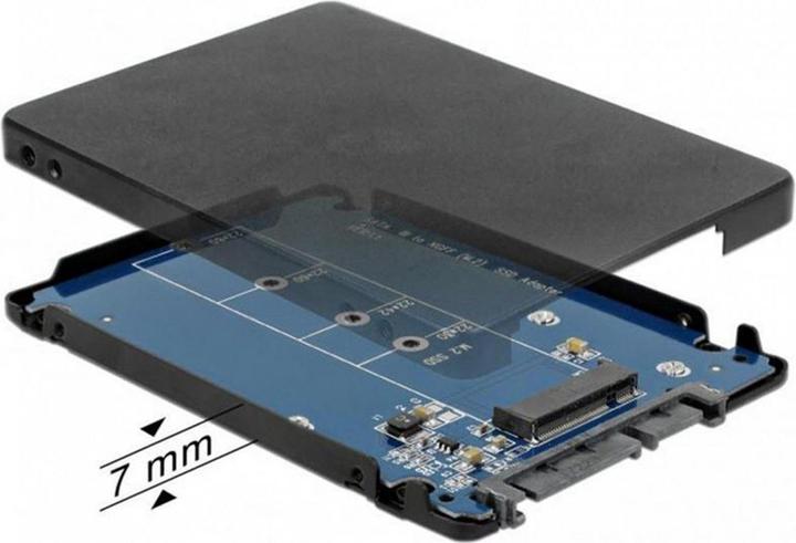 Actual product image Delock Converter SATA 22 Pin to M.2 NGFF 2.5" with 7mm housing