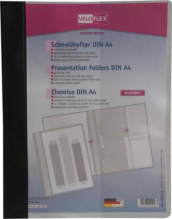 Produktbild Veloflex Schnellhefter VELOFORM® A4 schwarz (A4, 1 x)