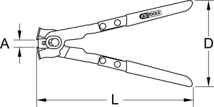 Produktbild KS Tools Klemmzange mit Ohrniederhalter. 260mm 115.1050 (260 mm)