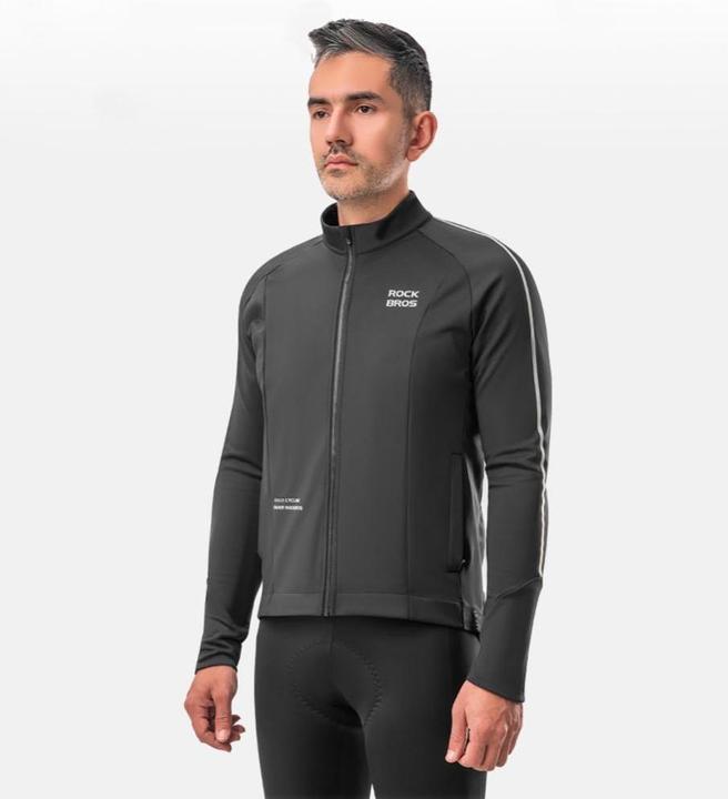 Actual product image Rockbros cycling jersey 15400002003 long sleeve fall/winter L - black (L)