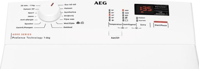 Immagine prodotto AEG LTR6162K - Wasmachine - Energielabel B - 6 kg - 1200 toeren- Wit (913 143 540) (6 kg, Verso l'alto)