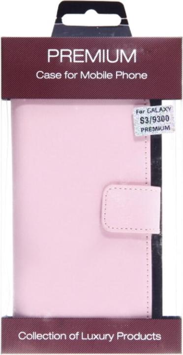 Produktbild OEM Slim Leder Book Case für Galaxy S3 - rosa (Samsung Galaxy S III I9300)