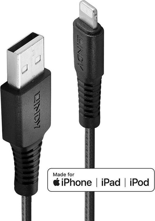 Actual product image Lindy Lightning charging cable (2 m, USB 2.0)