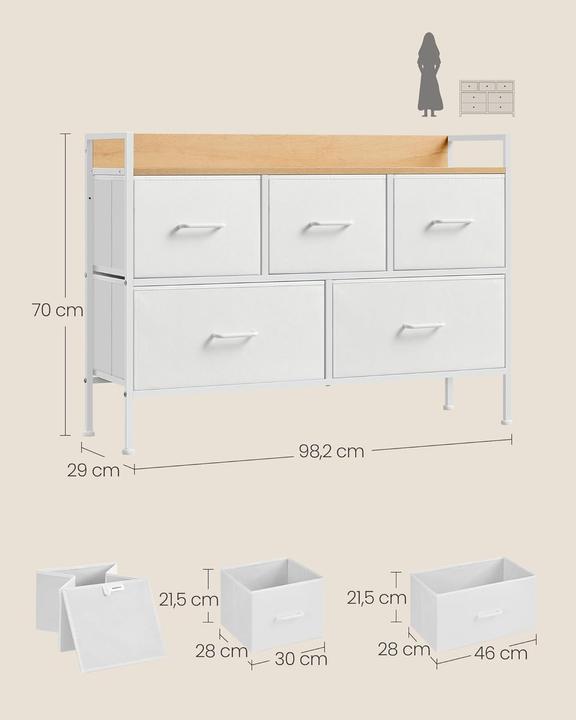 Immagine prodotto Songmics Havanna (98 x 29 x 70 cm)
