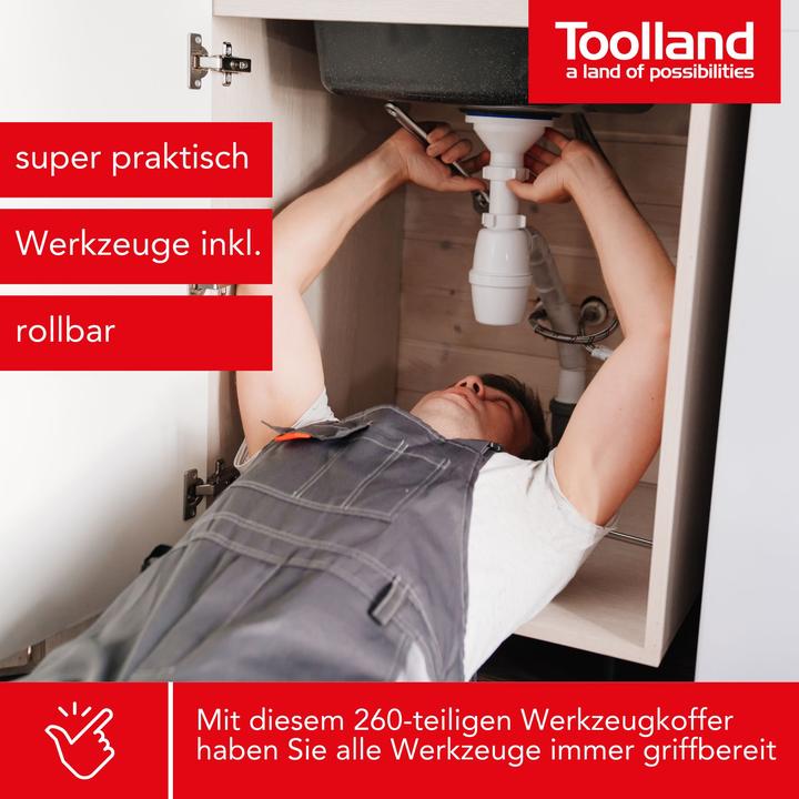 Image du produit Toolland Coffret à outils 260 pièces (260 pièces)