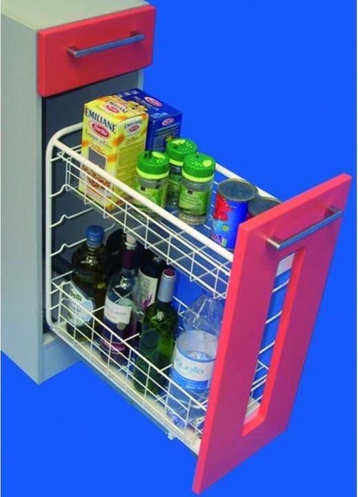 Werkstarck Wire basket and bottle front full extension drawers