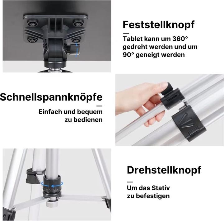 Produktbild Hermex Projektorständer Beamerhalterung Teleskopstativ Laptopständer (Standfuss)