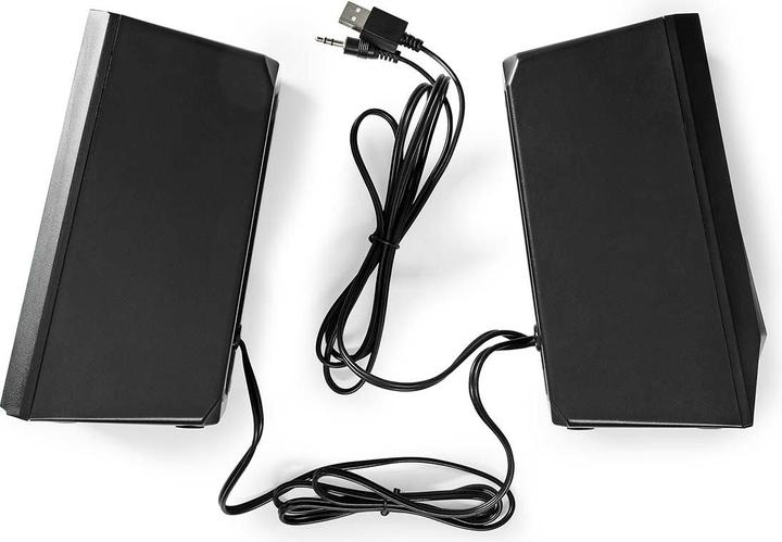 Produktbild Nedis Gaming-Lautsprecher | Lautsprecherkanäle: 2.0 | Stromversorgung über USB | 3.5 mm Stecker | 18