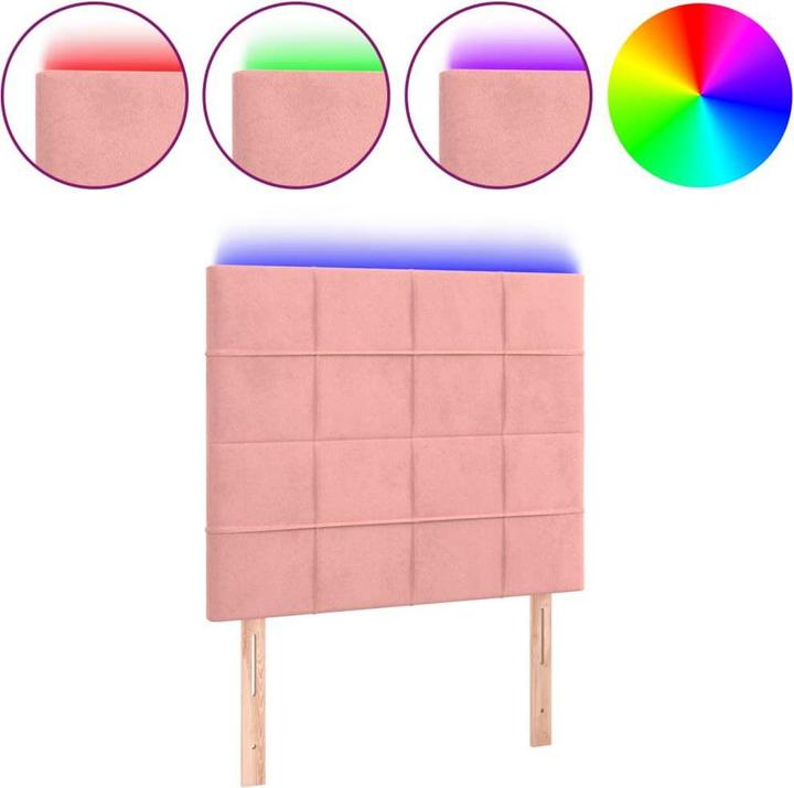 Actual product image VidaXL LED Kopfteil Samt (100 x 5 x 128 cm)