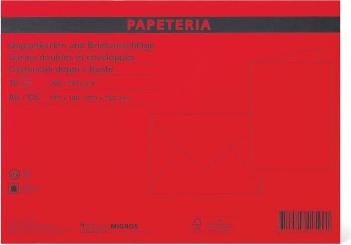 Immagine prodotto Papeteria A5 / C5 Cartoncini doppi e buste (A5, 10 x)