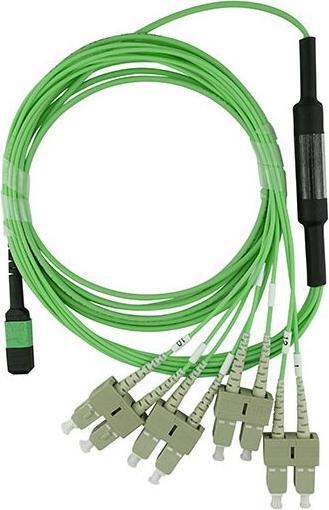 Produktbild BlueOptics LWL MTP/4xSC Breakout Kabel OM5 10 Meter (10 m)