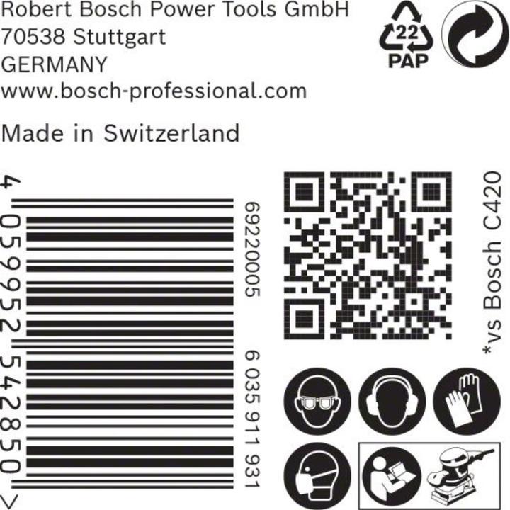 Produktbild Bosch Professional Zubehör EXPERT C470 Schleifpapier mit 14 Löchern für Schwingschleifer, 115 x 230 mm, G 180, 50-tlg. (180)