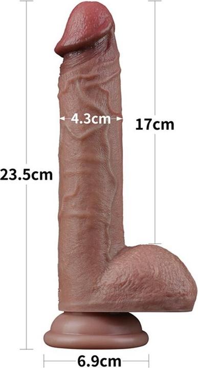 Actual product image Lovetoy Two-layer silicone dildo 23.5 cm