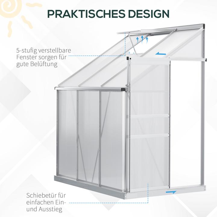Produktbild Outsunny Gewächshaus mit Dachfenster