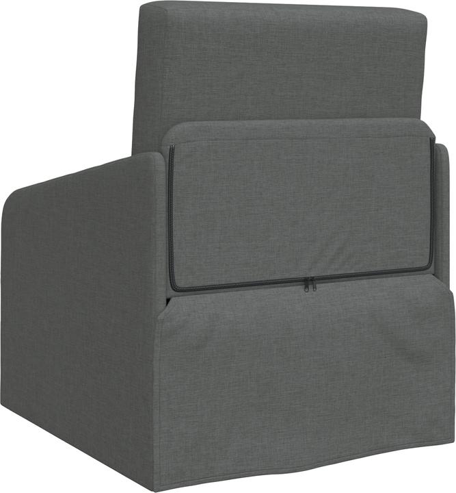 Actual product image VidaXL Floor sofa bed 2-in-1 dark grey 65x80x83 cm fabric (2 person sofa)