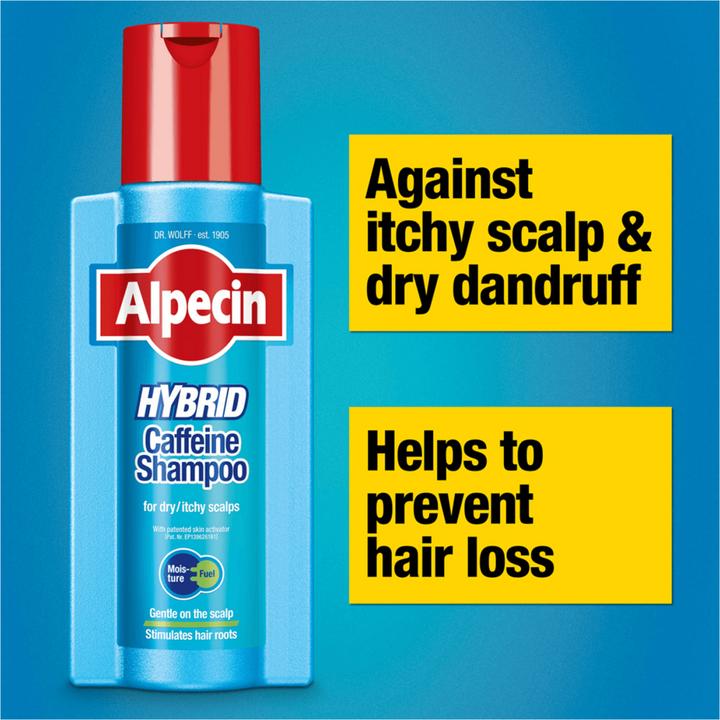 Actual product image Alpecin Hybrid Sensitive Caffeine Shampoo (250 ml, Liquid shampoo)