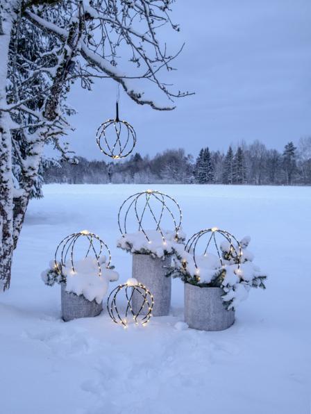 Image du produit Star Trading Lumière de jardin Decoration Sphere, 88 LED, Ø 40 cm, noir (IP44)