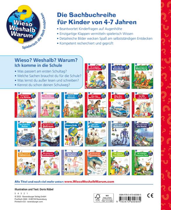 Actual product image Ravensburger Wieso? Weshalb? Warum?, Band 14: Ich komme in die Schule (German, Doris Rübel, 2025)