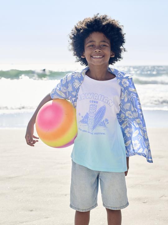 Produktbild Vertbaudet Jungen T-Shirt, Dip-Dye-Look mit Recycling-Baumwolle (92)