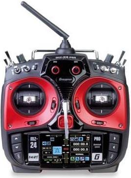 Produktbild Graupner mz-24 PRO, 12 Kanal HoTT Fernsteuerung ENG Version mit GR-18 HoTT+3xG +3A + Vario Empfänger und A...
