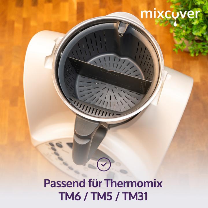 Produktbild Mixcover Garkorbteiler für Thermomix TM6 TM5 TM31, Mixtopf-Schaber