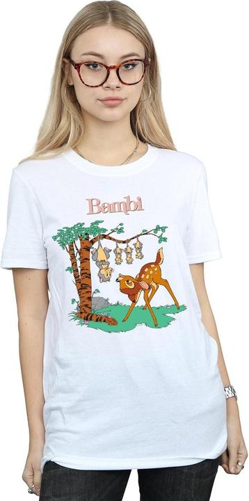 Actual product image Disney Womens/Ladies Bambi Tilted Up Cotton Boyfriend T-Shirt (S)